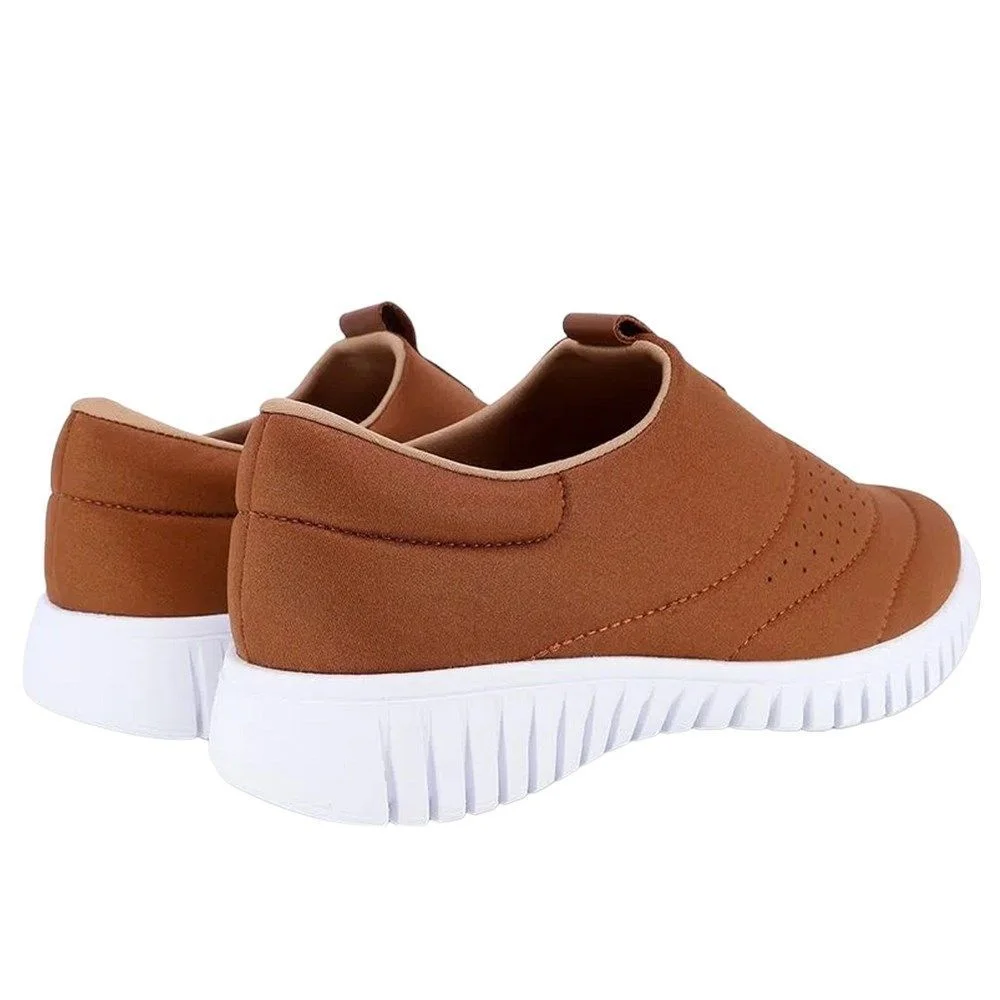 Tênis Slip On Usaflex Básico Feminino Marrom - Imagem 3