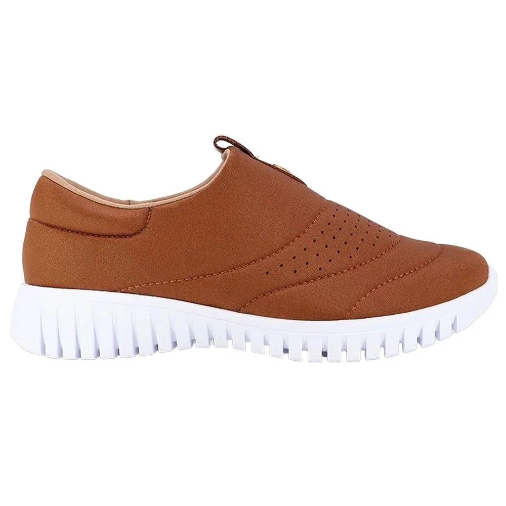 Tênis Slip On Usaflex Básico Feminino Marrom