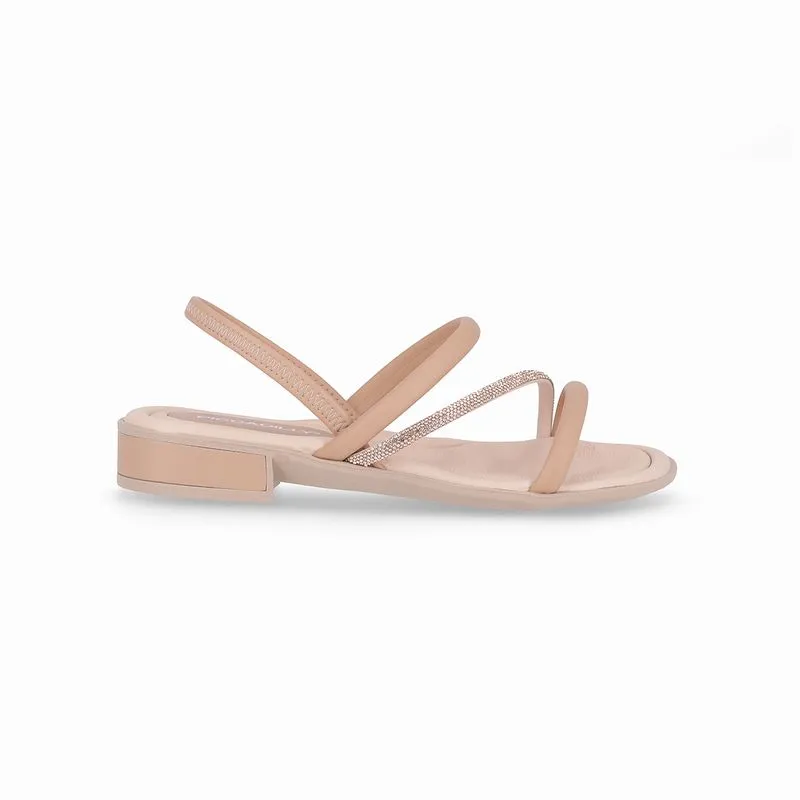 Sandalia Piccadilly Taila Salto Baixo Nude