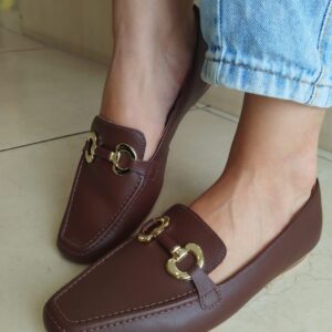 Loafer Marrom Pinhão Couro Bridão Usaflex