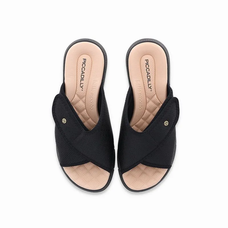 Chinelo Esporão Anabela Preto Piccadilly - Imagem 3