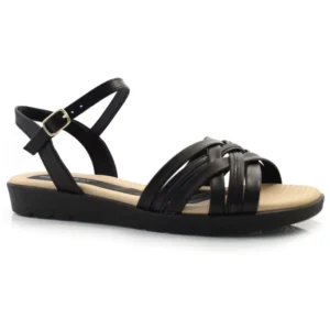 Sandália Flat Feminina Piccadilly Preto