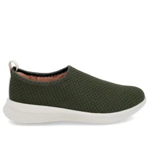 Tênis Slip On Casual Verde Tecido Usaflex