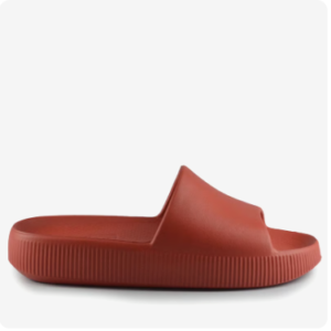 Chinelo Slide Terracota Poofy Salto Plataforma Eva Usaflex