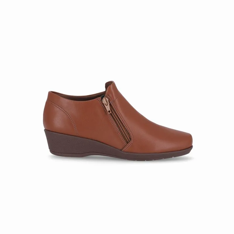 Bota Ivone Anabela Médio Conhaque Piccadilly - Imagem 2