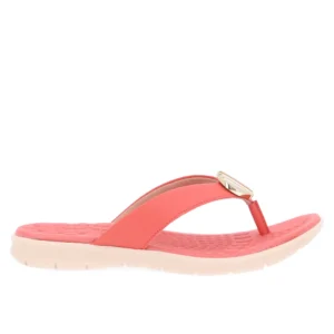 Chinelo Goiaba Rasteiro Couro Usaflex