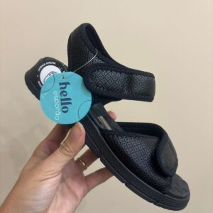 Papete Esporão Anabela Médio Preto Piccadilly