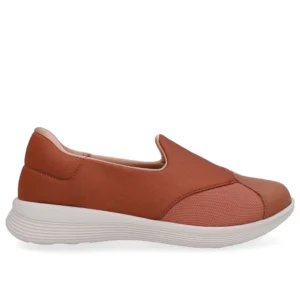 Tênis Slip On Elastano Marrom Usaflex