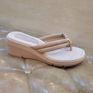 Chinelo Anabela Médio Nude Piccadilly
