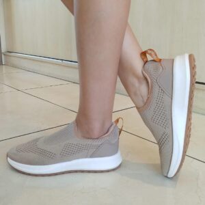 Tênis Slip On Tricot Marrom Usaflex