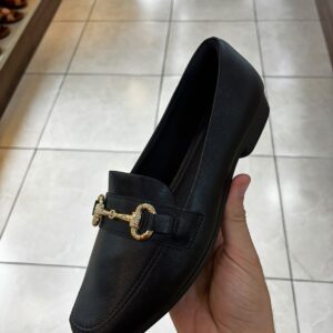 Loafer Raquel Salto Baixo Preto Piccadilly