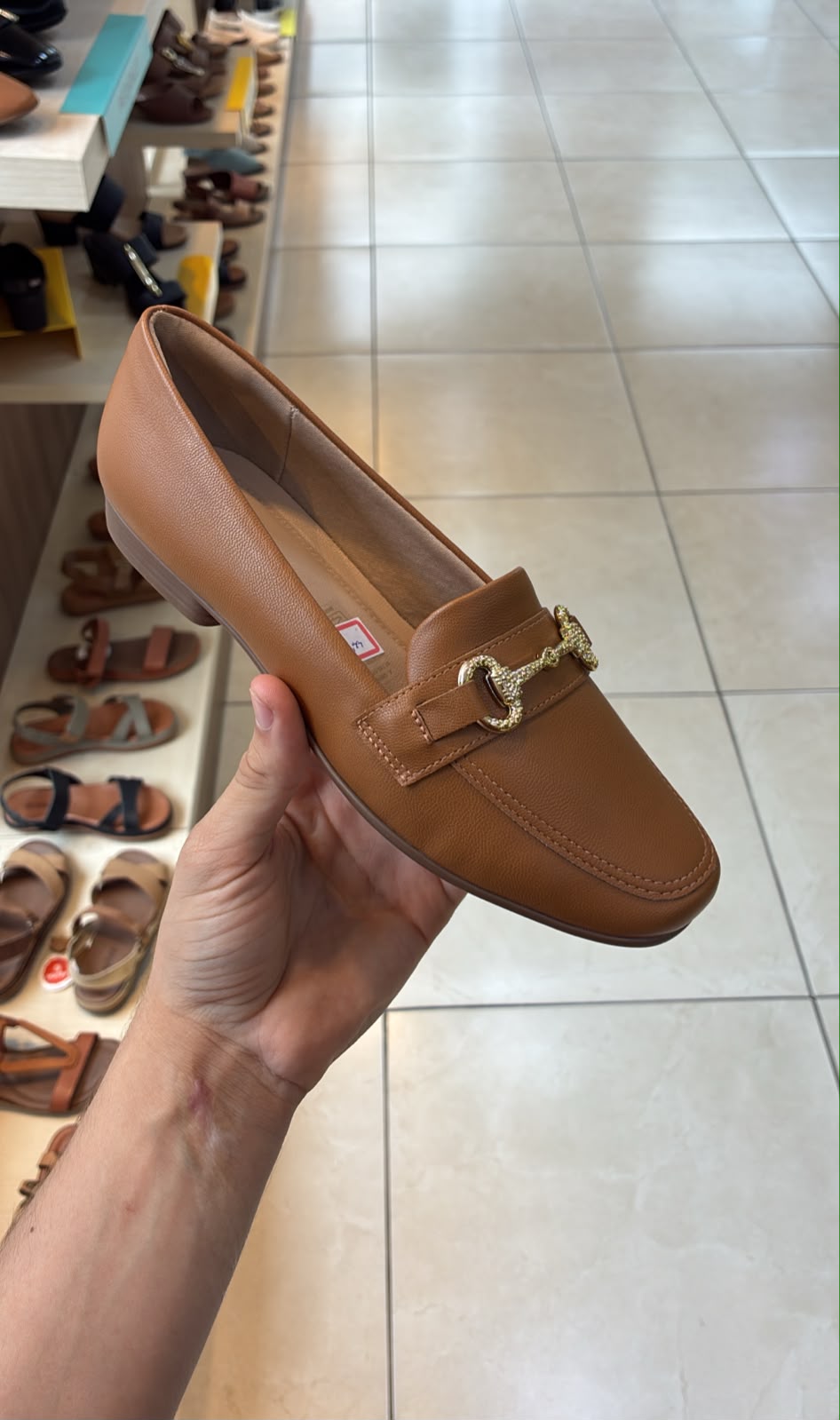 Loafer Raquel Salto Baixo Mascavo Piccadilly