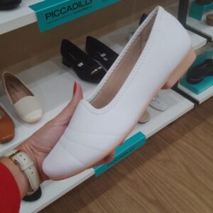 Sapatilha Branca Piccadilly Elastano