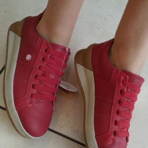 Tenis Couro Tomate  New Face