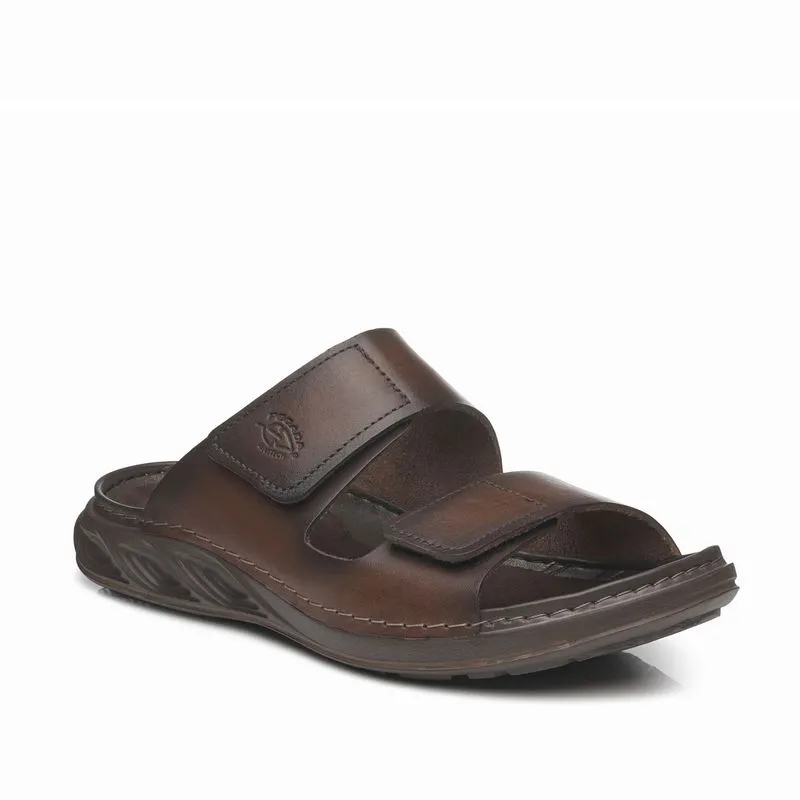 Chinelo Pegada Masculino em Couro Pinhão - Imagem 2